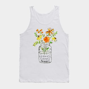 Happiness is being mommy floral gift Tank Top